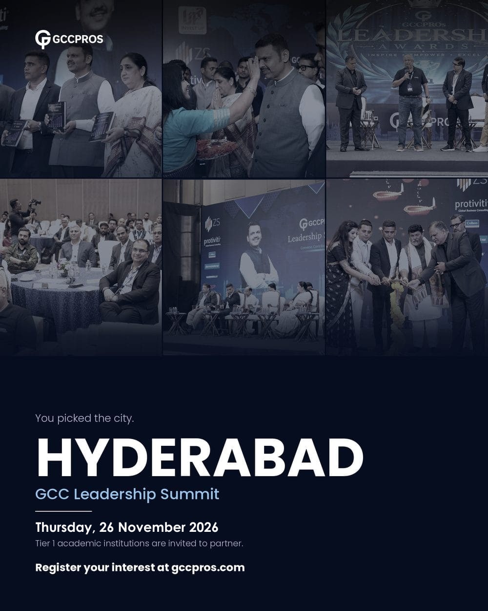 GCCPROs GCC Leadership Summit, Hyderabad, Thursday 26 November 2026